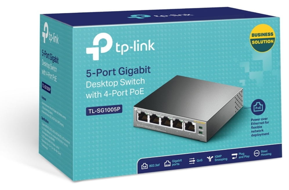 SWITCH TP-LINK 5 PORT GIGA 4 POE - detalle