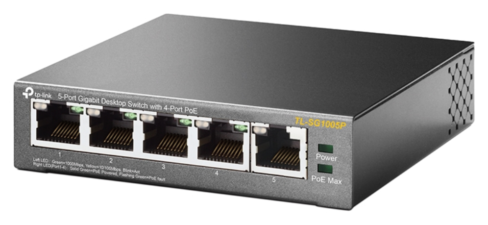 SWITCH TP-LINK 5 PORT GIGA 4 POE - detalle
