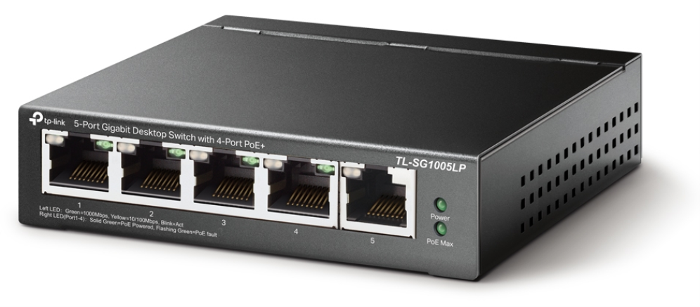 SWITCH TP-LINK 5-PORT GIGABIT DESKTOP SWITCH WITH 4-PORT POE+ - detalle