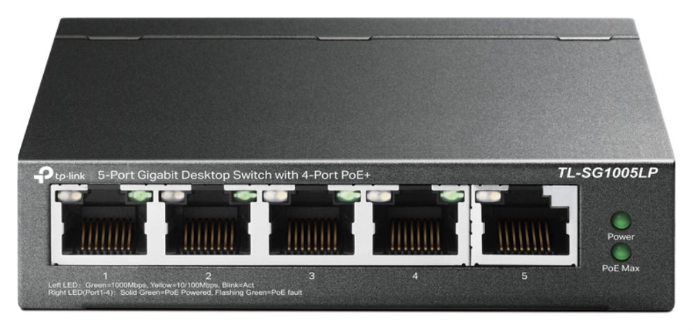 SWITCH TP-LINK 5-PORT GIGABIT DESKTOP SWITCH WITH 4-PORT POE+