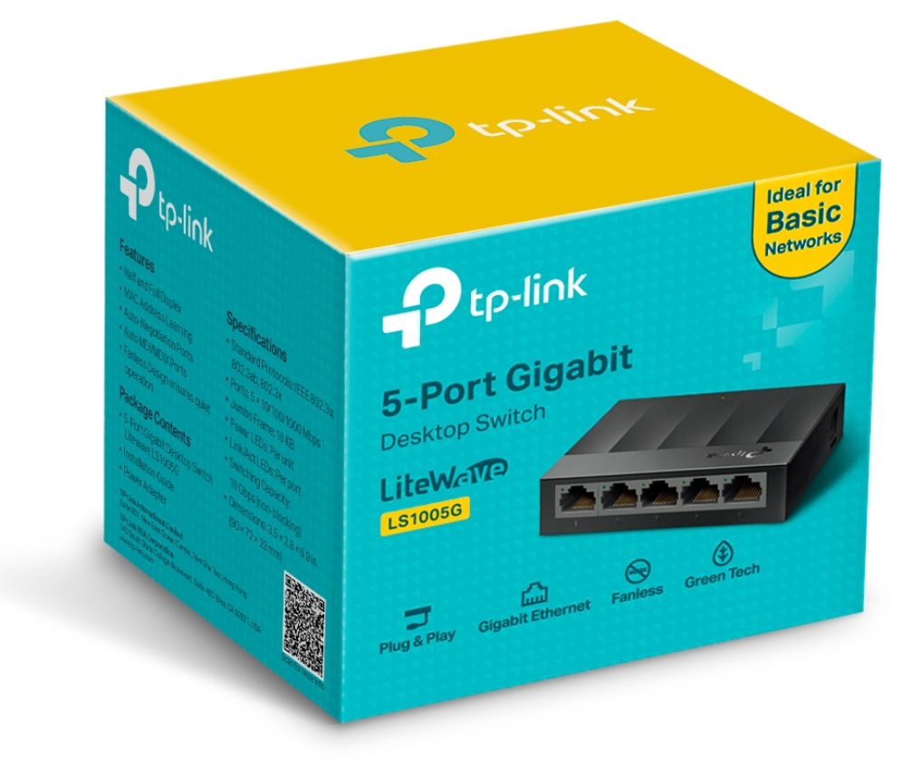 SWITCH TP-LINK 5 PORT GIGABIT DESKTOP - detalle