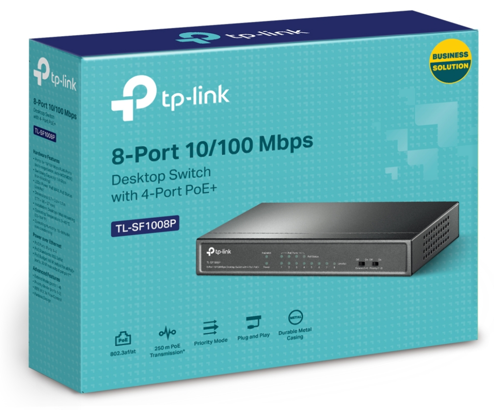 SWITCH TP-LINK 8 PORT 10/100 POE - detalle