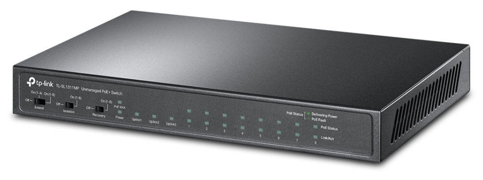 SWITCH TP-LINK 8 PORT 10/100 y 3 PORT POE+ - detalle