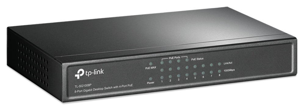 SWITCH TP-LINK 8 PORT GIGA 4 PORT POE - detalle