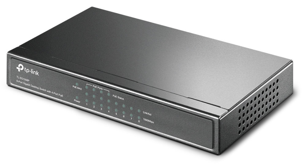 SWITCH TP-LINK 8 PORT GIGA 4 PORT POE - detalle