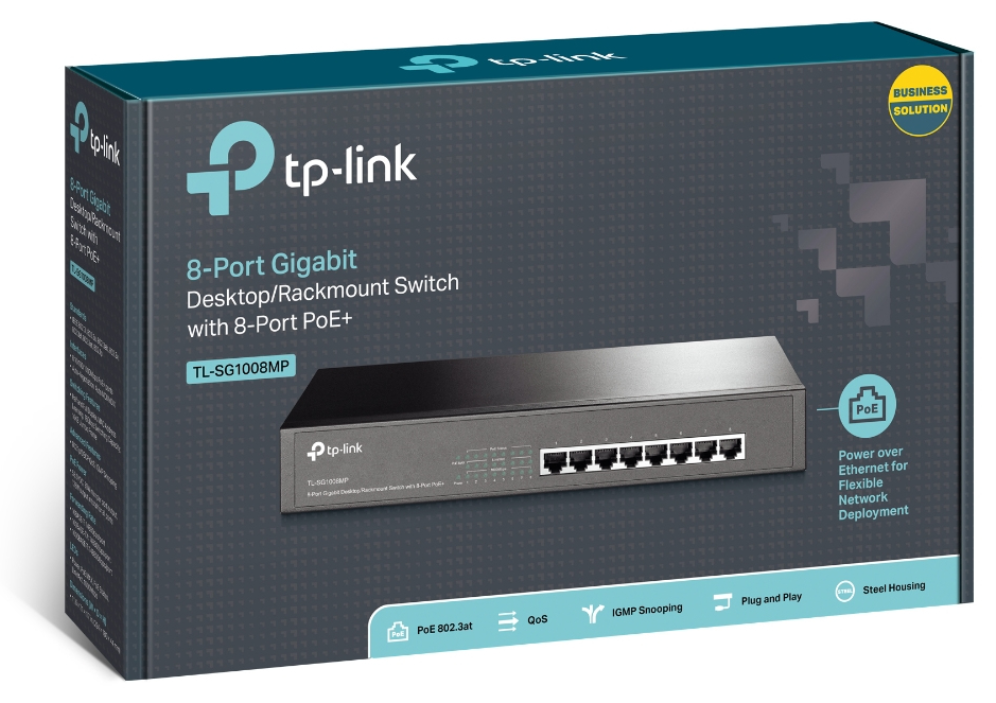 SWITCH TP-LINK 8-PORT GIGABIT SWITCH WITH 8-PORT POE+ - detalle