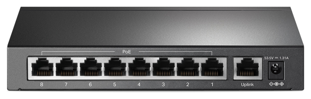 SWITCH TP-LINK 9-PORT 10/100 MBPS DESKTOP SWITCH WITH 8-PORT POE+ - detalle