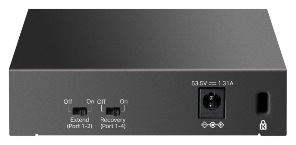 SWITCH TP-LINK LS105GP 5 PUERTOS GIGA CON 4 PUERTOS POE+ - detalle