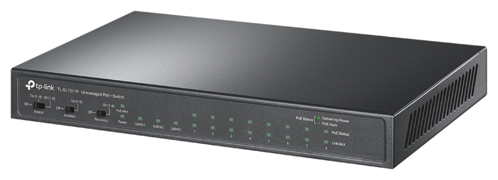SWITCH TP-LINK NO GESTIONABLE 8 PORT 10/100 2 PORT GIGABIT 1 PORT SFP