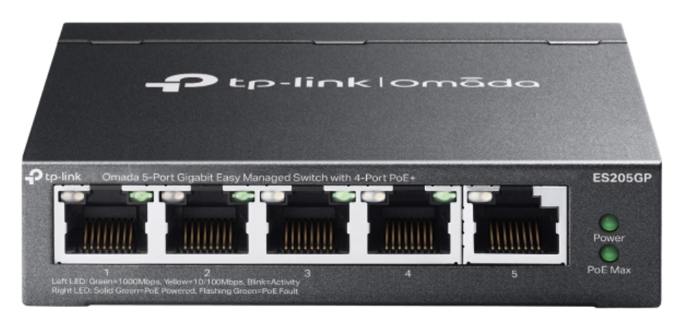 SWITCH TP-LINK OMADA ES205GP 5-PORT GIGA 4-PORT POE+