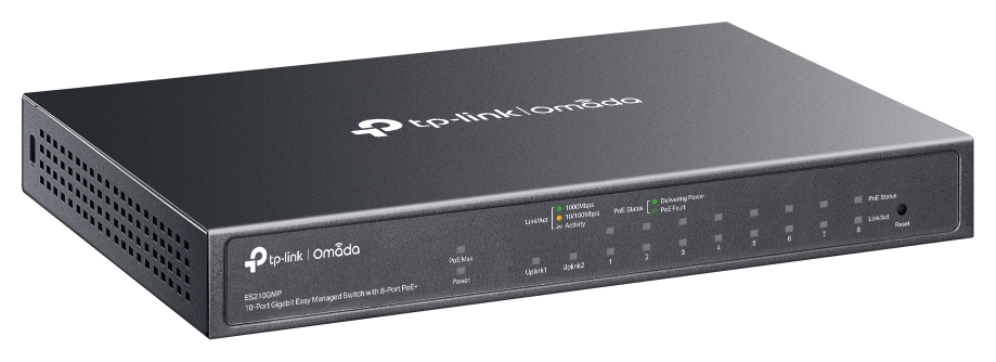 SWITCH TP-LINK OMADA ES210GMP 8-PORT GIGA POE+ 1-PORT COMBO - detalle