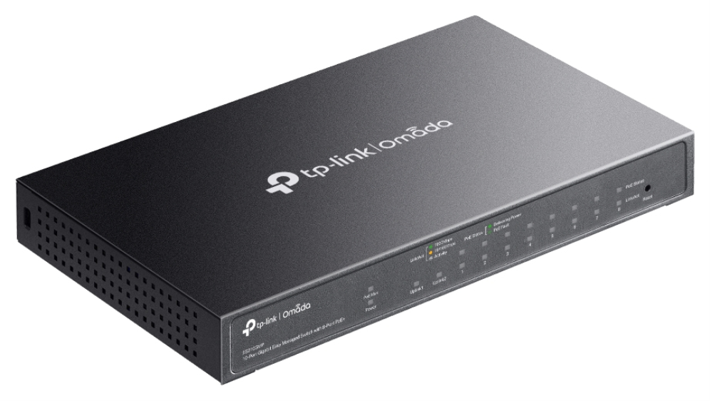 SWITCH TP-LINK OMADA ES210GMP 8-PORT GIGA POE+ 1-PORT COMBO - detalle