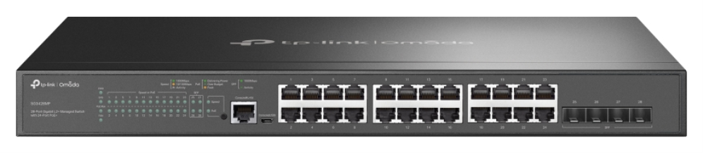SWITCH TP LINK OMADA TL-SG3428MP / L2, 24x1G POE+, 4xSFP, 384W