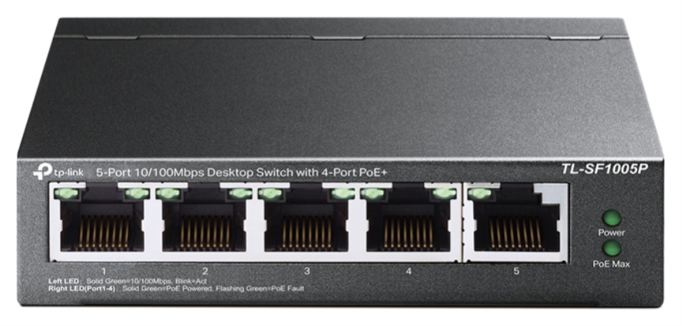 SWITCH TP-LINK TL-SF1005P DESKTOP SWITCH 4-PORT POE