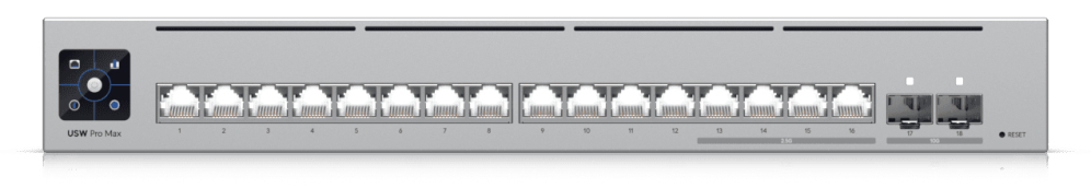 SWITCH UBIQUITI UNIFI USW-PRO-MAX-16 16 PUERTOS - detalle