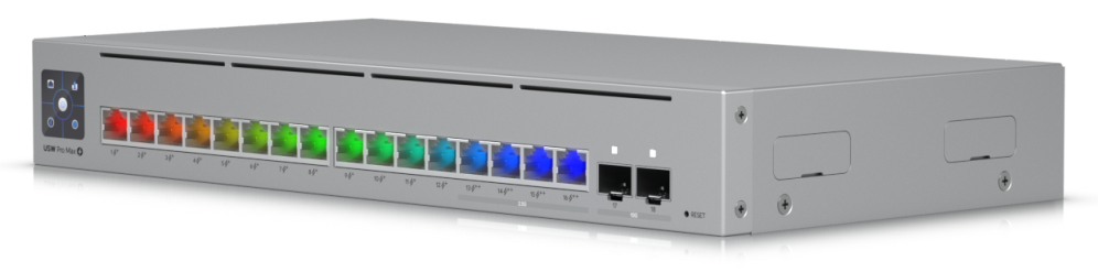SWITCH UBIQUITI UNIFI USW-PRO-MAX-16-POE 16 PUERTOS POE - detalle