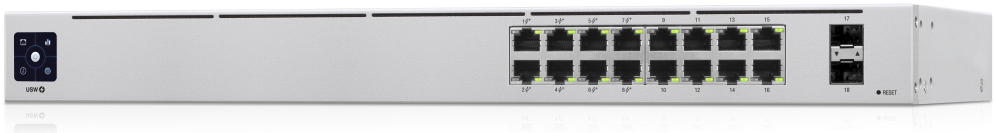 SWITCH UBIQUITI USW-16-POE UNIFI SWITCH 16 (8 POE+ 2 SFP) GEN2 - detalle