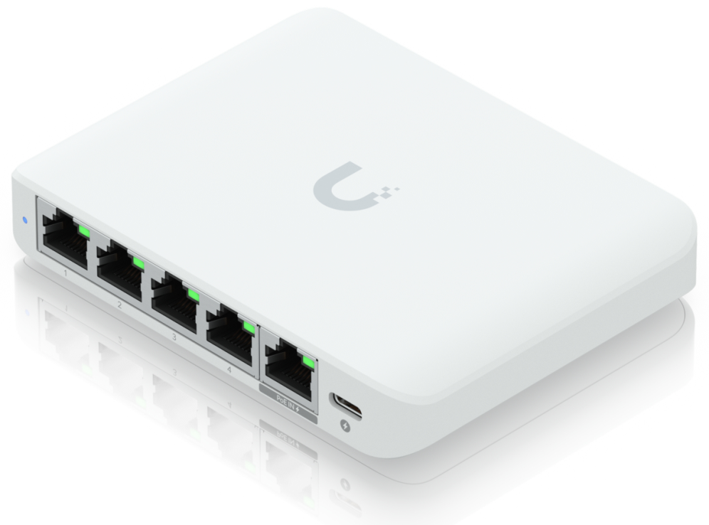 SWITCH UBIQUITI USW-FLEX-2.5G-5 UNIFI SWITCH FLEX 2.5GB - detalle