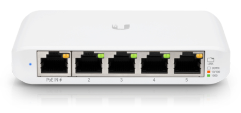 SWITCH UBIQUITI USW-FLEX-MINI UNIFI SWITCH FLEX MINI 5 PUERTOS PACK 3 UND - detalle