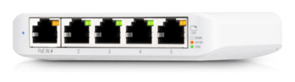 SWITCH UBIQUITI USW-FLEX-MINI UNIFI SWITCH FLEX MINI 5 PUERTOS PACK 5 UND - detalle