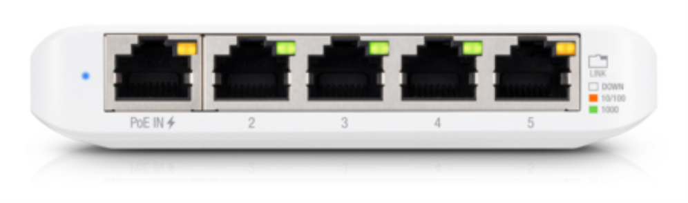 SWITCH UBIQUITI USW-FLEX-MINI UNIFI SWITCH FLEX MINI 5 PUERTOS PACK 5 UND - detalle