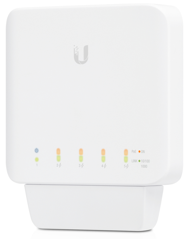 SWITCH UBIQUITI USW-FLEX UNIFI SWITCH FLEX 5 POE INTERIOR Y EXTERIOR