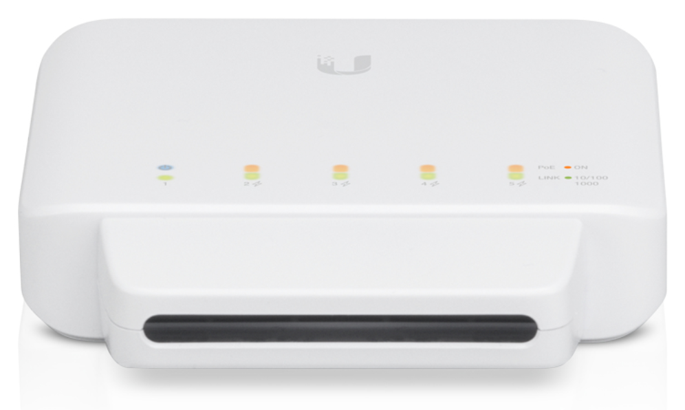 SWITCH UBIQUITI USW-FLEX UNIFI SWITCH FLEX 5 POE INTERIOR Y EXTERIOR - detalle