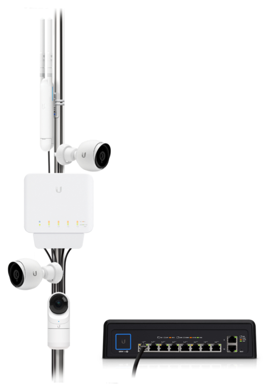 SWITCH UBIQUITI USW-FLEX UNIFI SWITCH FLEX 5 POE INTERIOR Y EXTERIOR - detalle