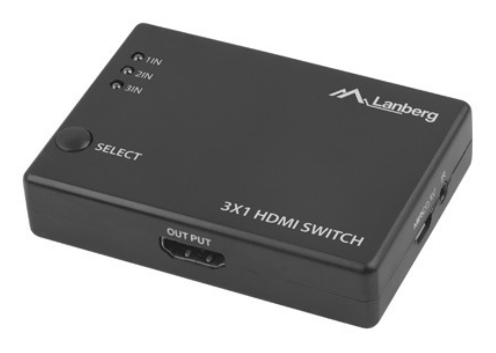 SWITCH VIDEO LANBERG 3 X HDMI + MICRO USB NEGRO CONTROL REMOTO - detalle