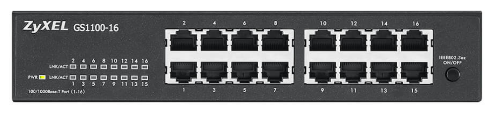 SWITCH ZYXEL GS1100-16 V3 16-PORT GIG NO GESTIONADO - detalle