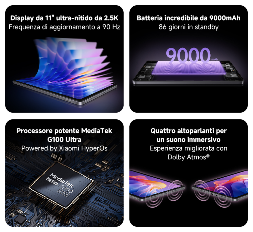 TABLET XIAOMI REDMI PAD 2 4GB/128GB CON FUNDA GRAPHITE GRAY - detalle