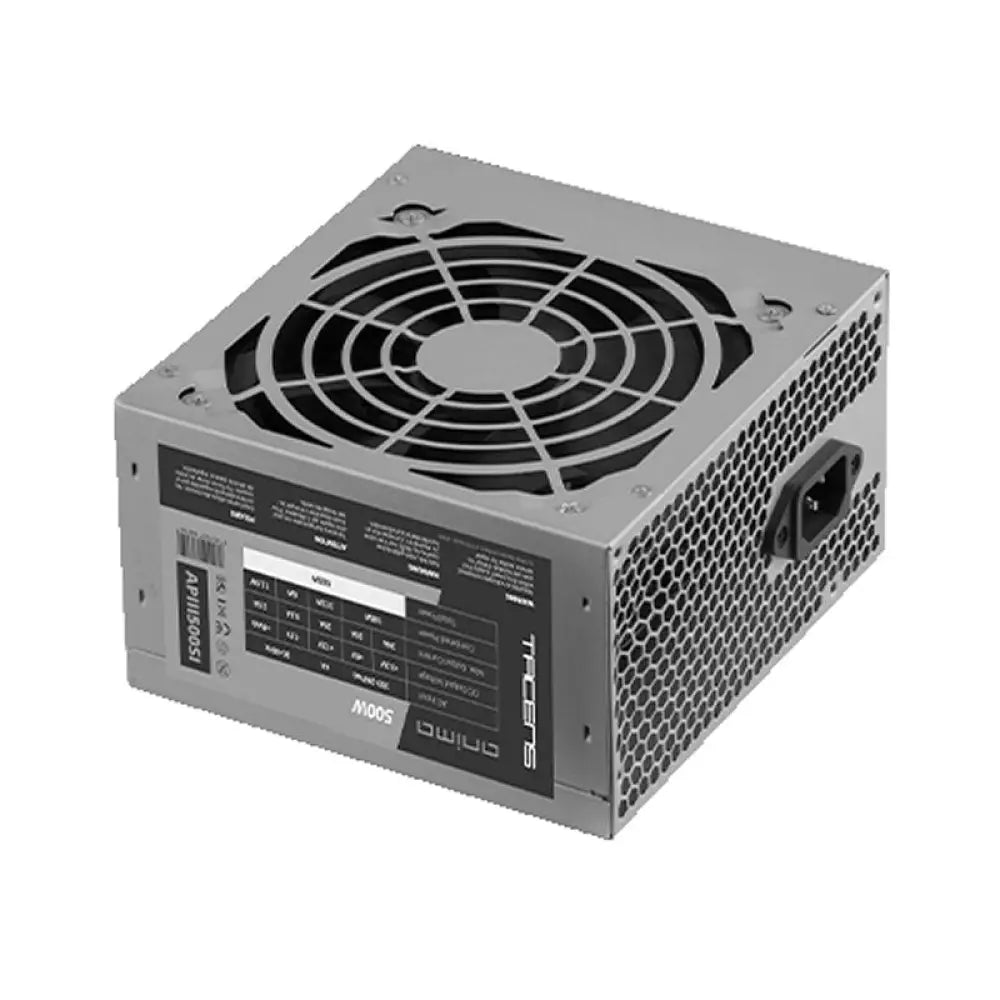Fuente de alimentación TACENS ANIMA APIII500SI de 500W, eficiente y confiable, mostrada en la imagen.
