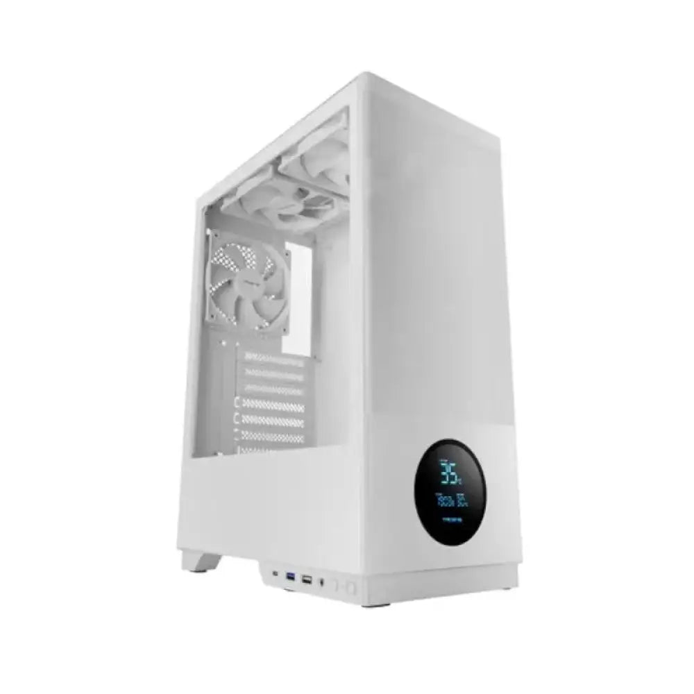 Caja ATX TACENS Ventis con ventiladores blancos de 120mm, para minitorre y microtorre, con panel de ventilación.
