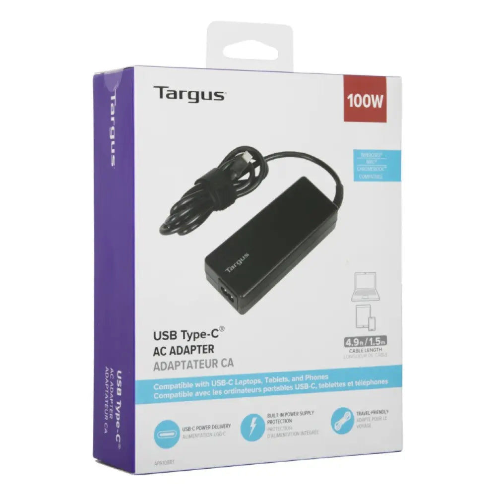 Targus APA108EU adaptador e inversor de corriente Interior 100 W Negro - detalle