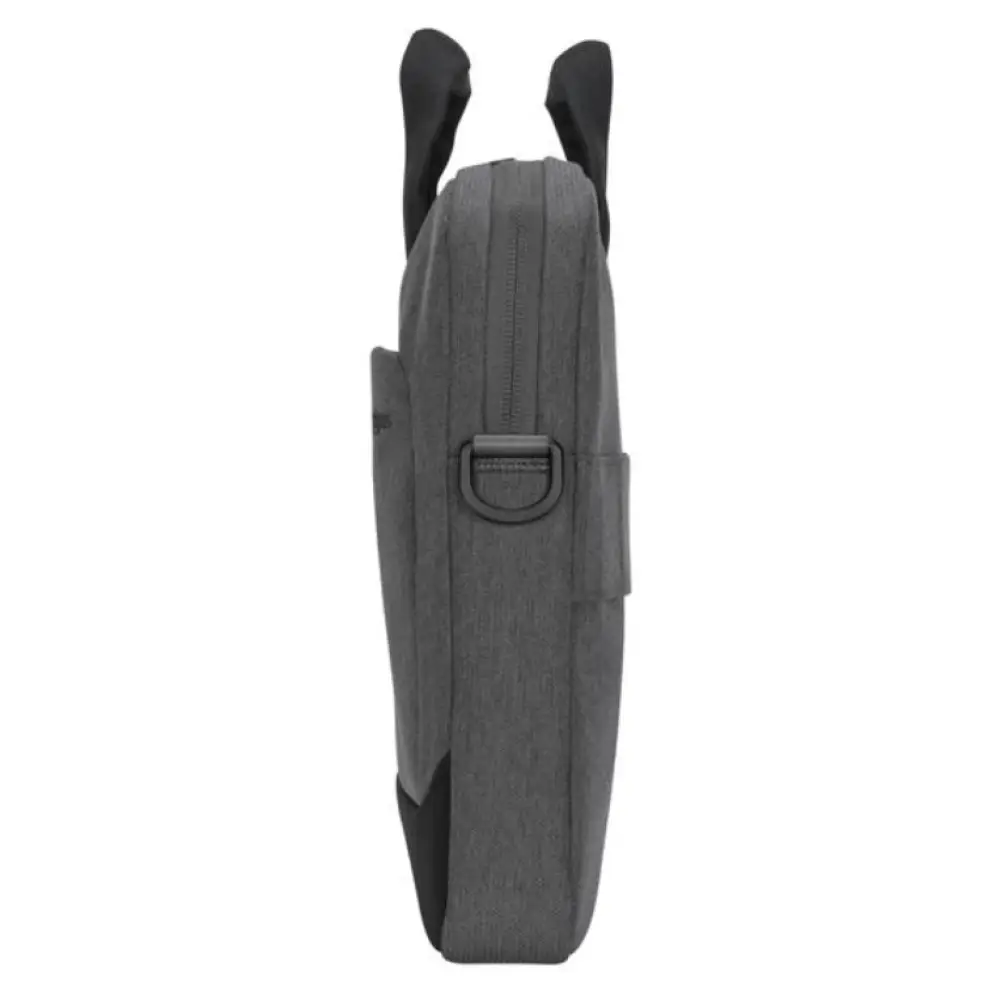 Maletín Targus Cypress EcoSmart para portátil de 15.6 pulgadas en color gris con compartimentos y asas resistentes.