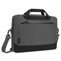 Maletín Targus Cypress EcoSmart para portátil de 15.6 pulgadas, en color gris, con compartimentos y asas cómodas.