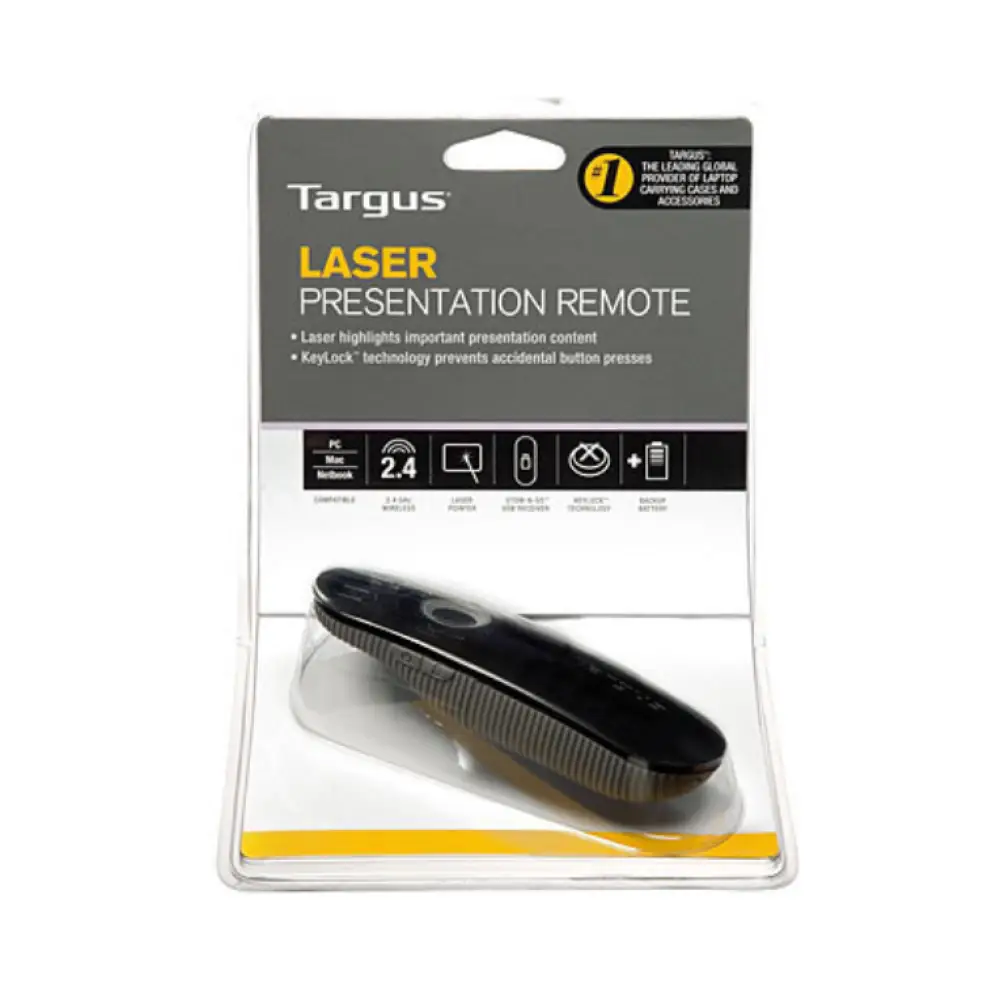 Targus Laser Presentation Remote apuntador inalámbricos Negro. Gris - detalle