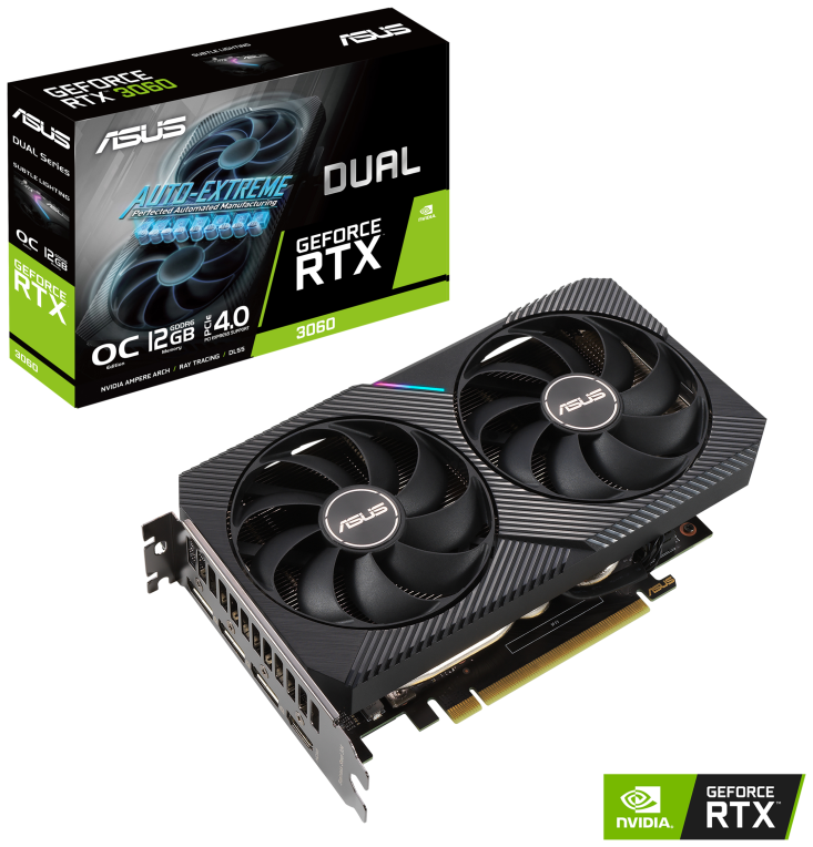 TARJETA GRAFICA ASUS DUAL RTX 3060 OC V2 12GB GDDR6 - detalle