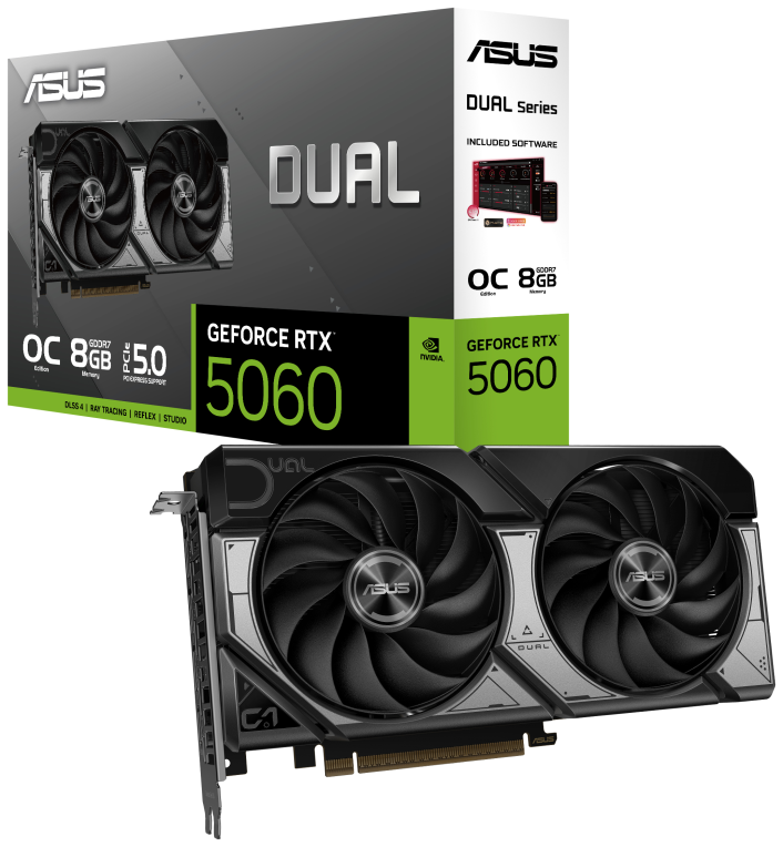 TARJETA GRAFICA ASUS DUAL RTX 5060 O8GB - detalle