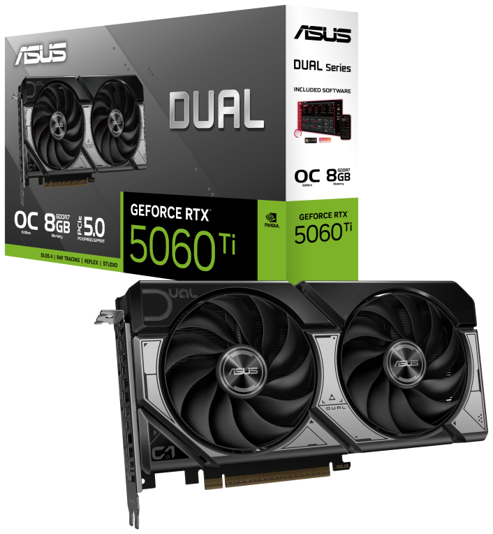 TARJETA GRAFICA ASUS DUAL RTX 5060TI 8GB - detalle
