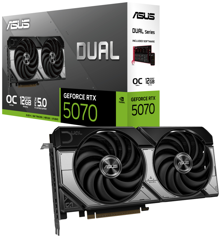 TARJETA GRAFICA ASUS DUAL RTX5070 OC 12GB - detalle