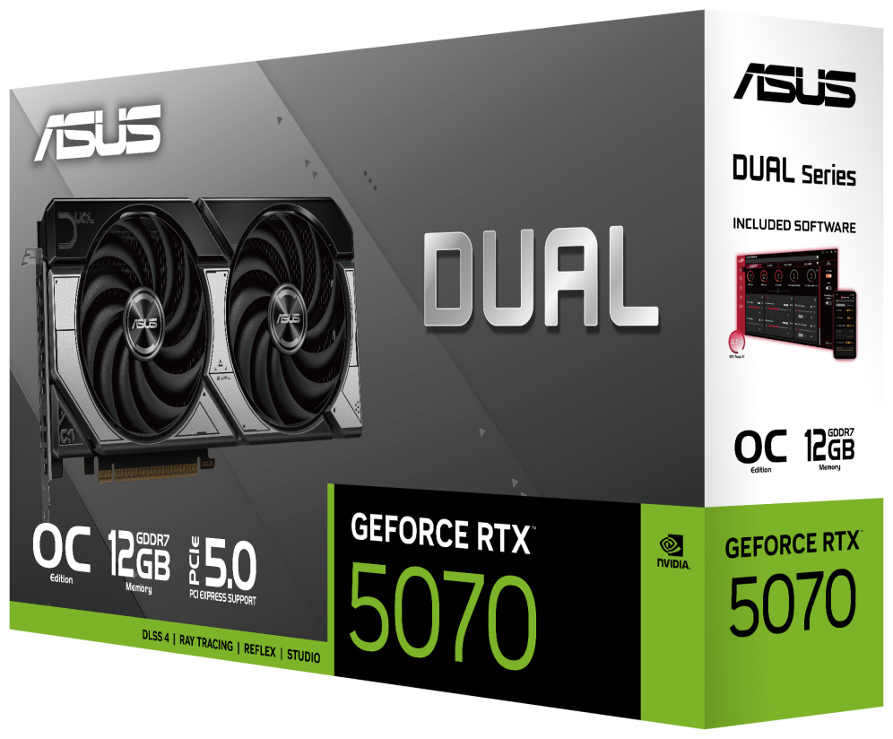 TARJETA GRAFICA ASUS DUAL RTX5070 OC 12GB - detalle
