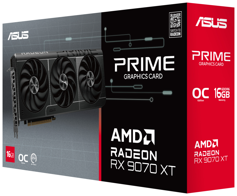 TARJETA GRAFICA ASUS RADEON PRIME RX9070XT O16G - detalle