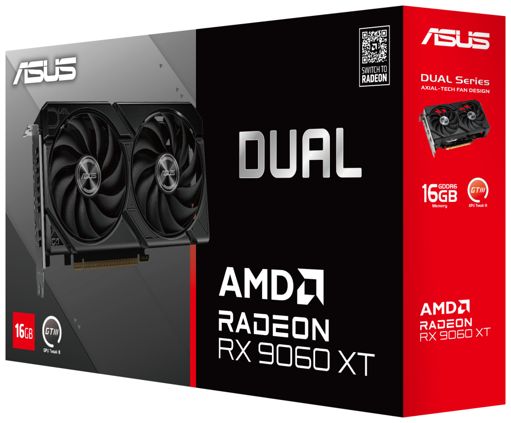 TARJETA GRAFICA ASUS RX9060XT GDDR6 16GB - detalle