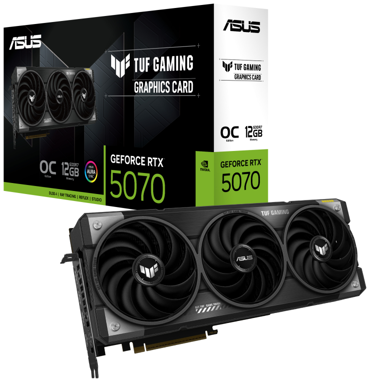 TARJETA GRAFICA ASUS TUF RTX 5070 OC 12GB - detalle