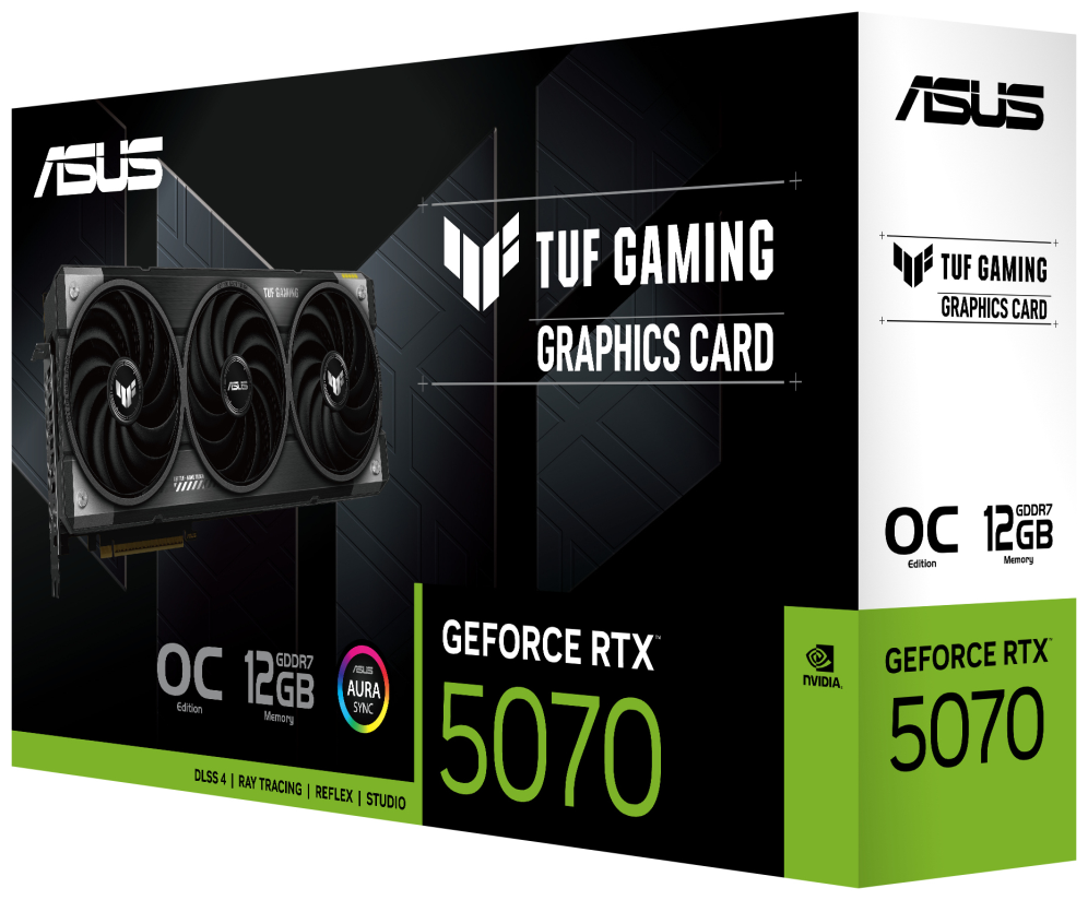 TARJETA GRAFICA ASUS TUF RTX 5070 OC 12GB - detalle