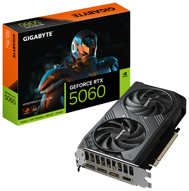 TARJETA GRAFICA GIGABYTE RTX 5060 WINDFORCE 8GB MAX