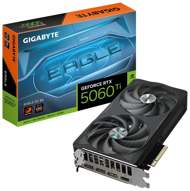 TARJETA GRAFICA GIGABYTE RTX 5060TI EAGLE OC 8GB GDDR7 NEGRO