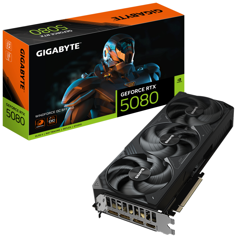 GIGABYTE GeForce RTX 5080 WINDFORCE OC SFF 16G Tarjeta Gráfica