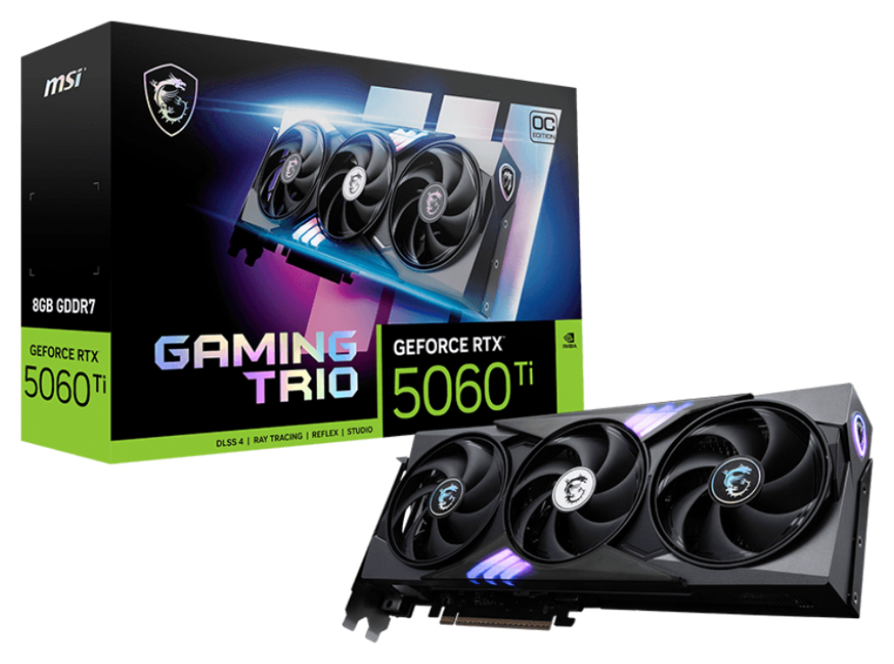 TARJETA GRAFICA MSI GEFORCE RTX 5060 TI 8G GAMING TRIO OC